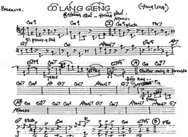 Cô Láng Giềng sheet nhạc đệm