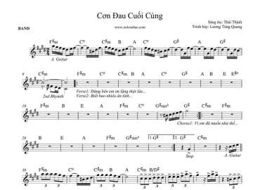 Cơn Đau Cuối Cùng sheet nhạc đệm
