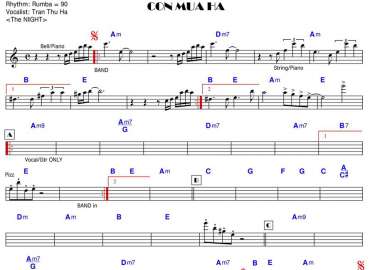 Cơn Mưa Hạ sheet nhạc đệm