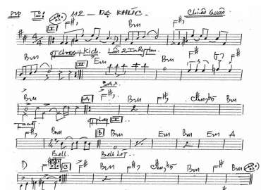 Dạ Khúc sheet nhạc đệm