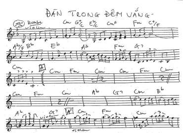 Đàn Trong Đêm Vắng sheet nhạc đệm