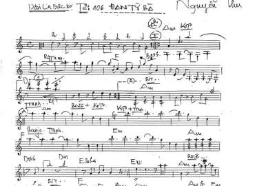 Đàn Tỳ sheet nhạc đệm