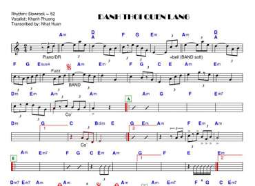 Đành Thôi Quên Lãng sheet nhạc đệm