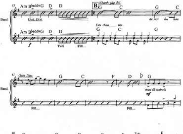 Dấu Chân Tìm Về tt sheet nhạc đệm