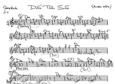 Dấu Tình Sầu sheet nhạc đệm