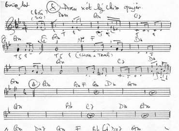 Đau Xót Lý Chim Quyên sheet nhạc đệm