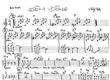 Đêm Đông sheet nhạc đệm