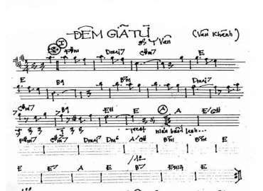 Đêm Giã Từ sheet nhạc đệm