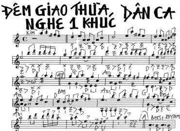 Đêm Giao Thừa Nghe Một Khúc Dân Ca sheet nhạc đệm