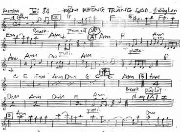 Đêm Không Trăng Sao sheet nhạc đệm