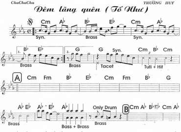 Đêm Lãng Quên sheet nhạc đệm