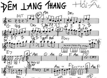 Đêm Lang Thang sheet nhạc đệm