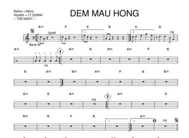 Đêm Màu Hồng sheet nhạc đệm