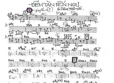 Đêm Tàn Bến Ngự sheet nhạc đệm