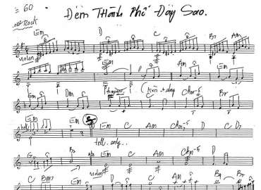 Đêm Thành Phố Dây Sao sheet nhạc đệm