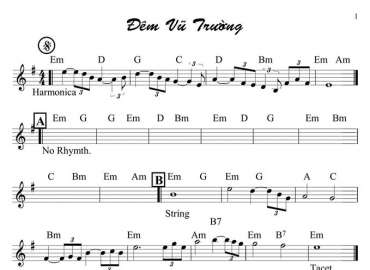 Đêm Vũ Trường sheet nhạc đệm