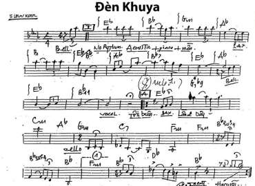 Đèn Khuya sheet nhạc đệm