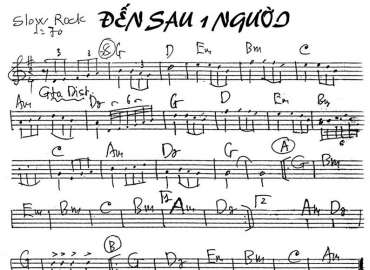Đến Sau Một Người sheet nhạc đệm
