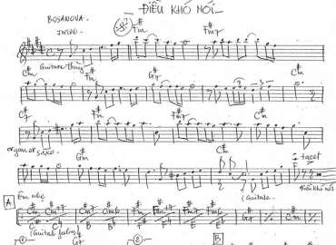 Điều Khó Nói sheet nhạc đệm