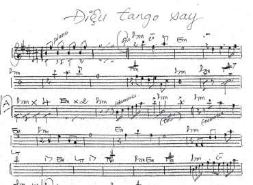 Điệu Tango Say sheet nhạc đệm