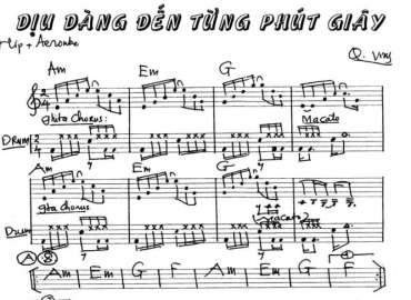 Dịu Dàng Đến Từng Phút Giây sheet nhạc đệm