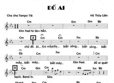 Đố Ai sheet nhạc đệm