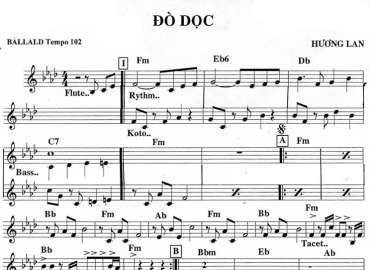 Đò Dọc sheet nhạc đệm