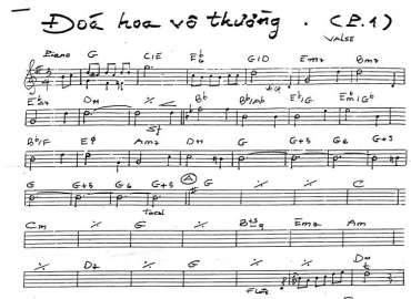 Đóa Hoa Vô Thường sheet nhạc đệm