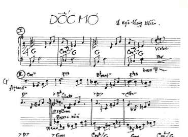 Dôc Mơ sheet nhạc đệm