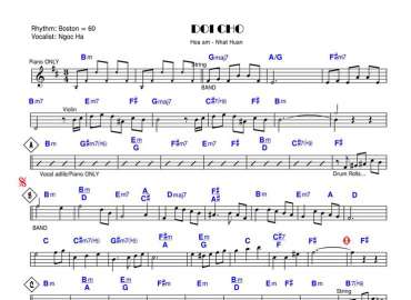 Đợi Chờ sheet nhạc đệm