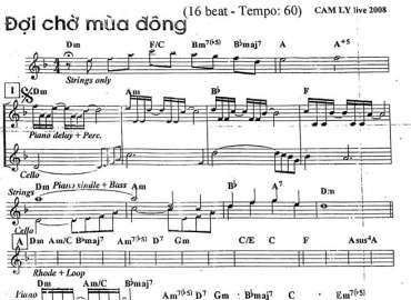 Đợi Chờ Mùa Đông sheet nhạc đệm