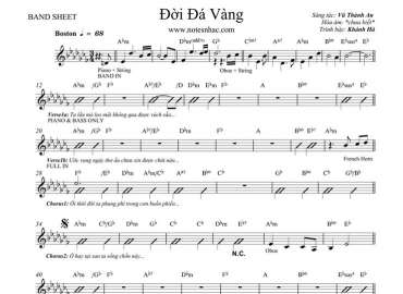 Đời Đá Vàng sheet nhạc đệm