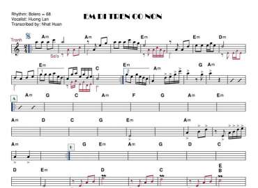 Em Đi Trên Cỏ Non sheet nhạc đệm