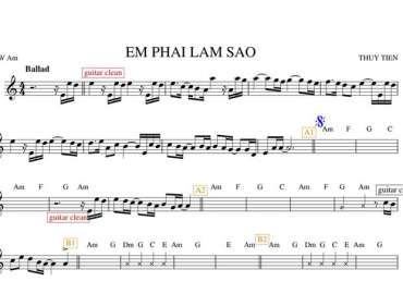 Em Phải Làm Sao sheet nhạc đệm