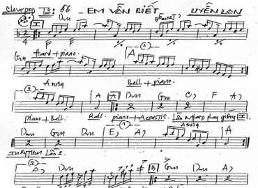 Em Vẫn Biết sheet nhạc đệm