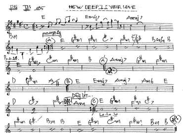 how deep is your love 3 sheet nhạc đệm