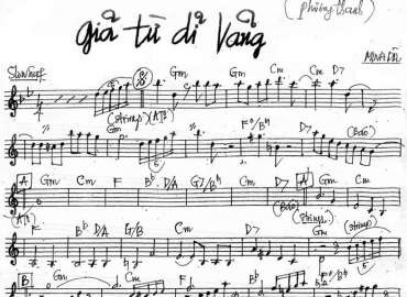 Giã Từ Dĩ Vãng sheet nhạc đệm