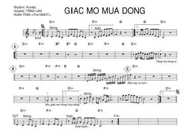 Giấc Mơ Mùa Đông sheet nhạc đệm