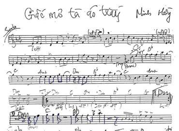 Giấc Mơ Tà Áo Trắng sheet nhạc đệm