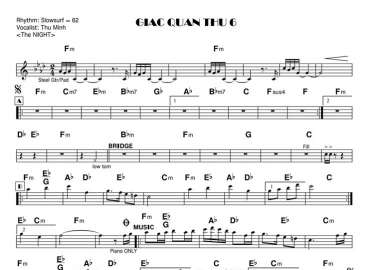 Giác Quan Thứ 6 sheet nhạc đệm