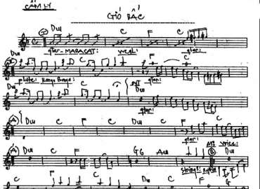 Gió Bấc sheet nhạc đệm