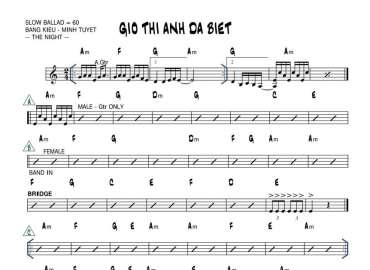 Giờ Thì Anh Đã Biết sheet nhạc đệm