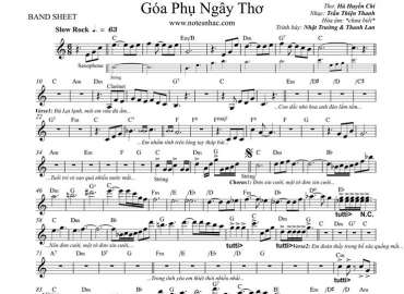 Góa Phụ Ngây Thơ sheet nhạc đệm