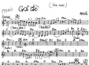 Gọi Đò sheet nhạc đệm