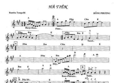 Hà Tiên sheet nhạc đệm