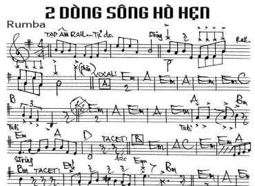 Hai Dòng Sông Hò Hẹn sheet nhạc đệm