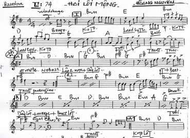 Hai Lối Mộng sheet nhạc đệm