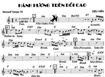 Hành Hương Trên Đồi Cao sheet nhạc đệm