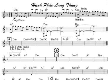 Hạnh Phúc Lang Thang sheet nhạc đệm