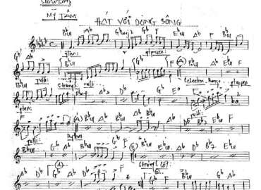 Hát Với Dòng Sông sheet nhạc đệm
